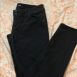HUDSON black Collin flap skinny jeans